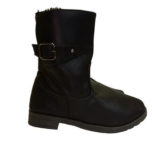Via Rosa Women's Black Combat Boots 10